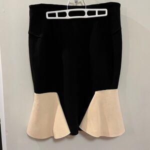 Ronald Mouret Black and Cream Women's Skirt